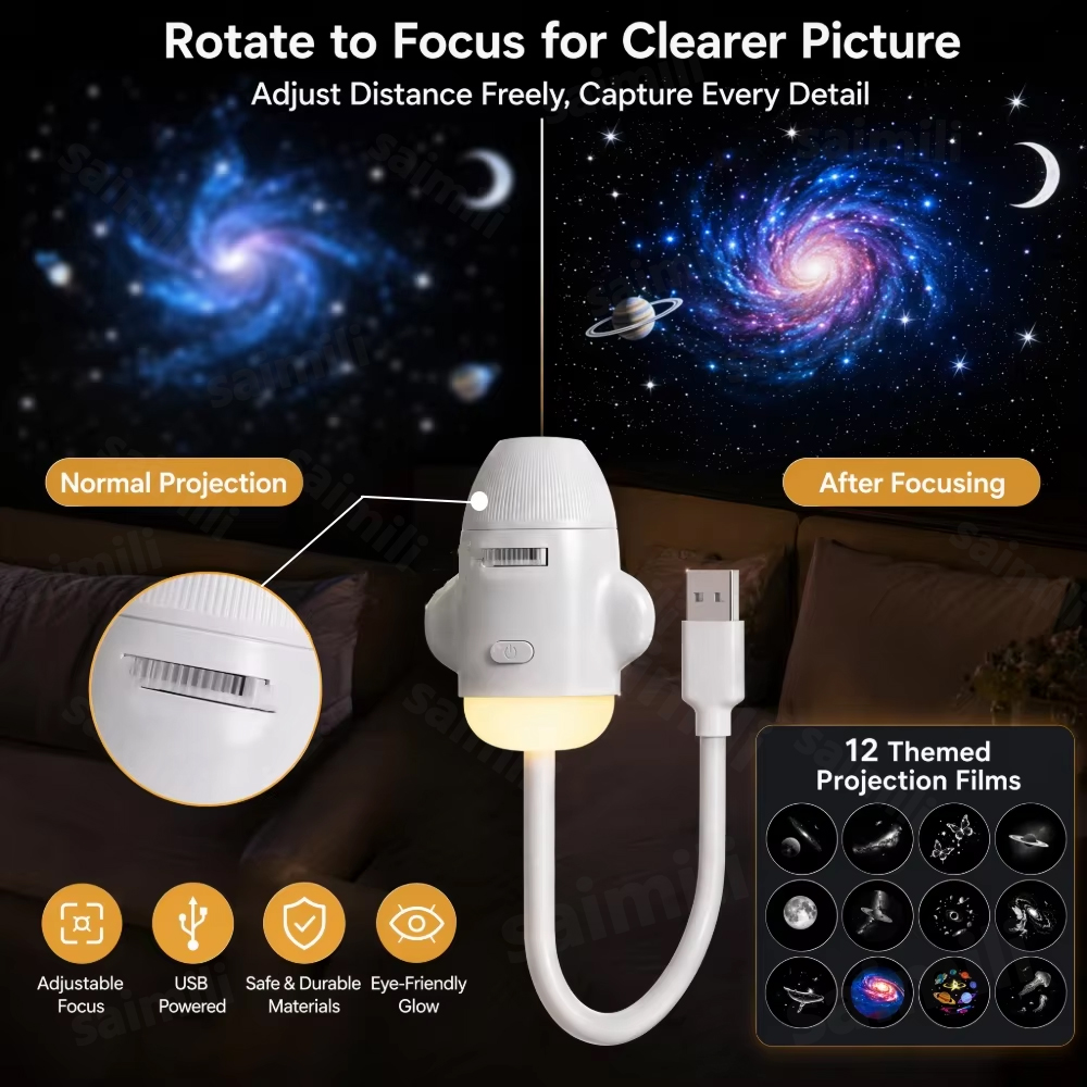 Proyector de Luz Nocturna USB  - Planetarium Projector Home reseña y precio
