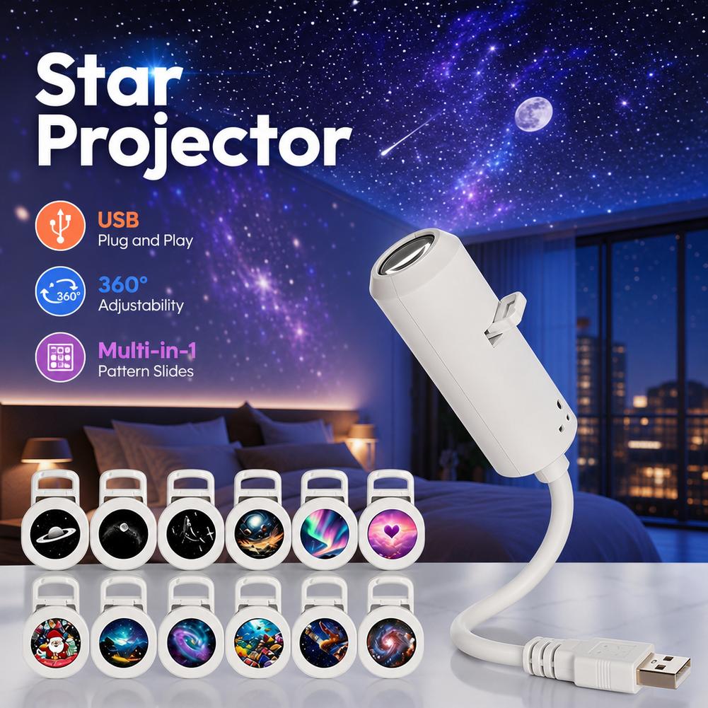Proyector de Luz Nocturna USB  - Planetarium Projector Home reseña y precio