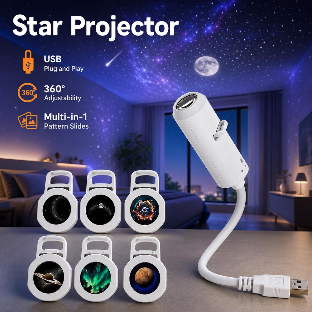 Proyector de Luz Nocturna USB  - Planetarium Projector Home reseña y precio